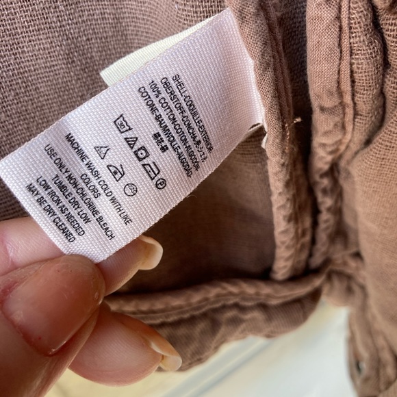 FREE PEOPLE Jagger Blazer S Western Military Jacket Lace Up Cuff Preowned - Picture 7 of 14